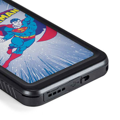 DC Comics Superman Vintage Action Pose Galaxy S23 Plus Waterproof Case