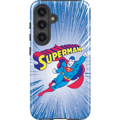 DC Comics Superman Vintage Action Pose Galaxy S24 Plus Impact Case