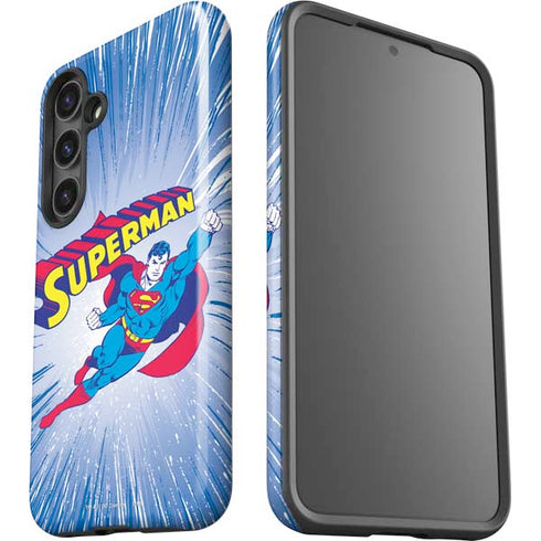 DC Comics Superman Vintage Action Pose Galaxy S24 Plus Impact Case