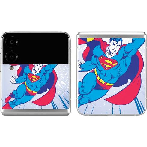 DC Comics Superman Vintage Action Pose Galaxy Z Flip4 5G Skin