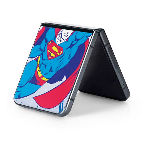 DC Comics Superman Vintage Action Pose Galaxy Z Flip5 5G Skin