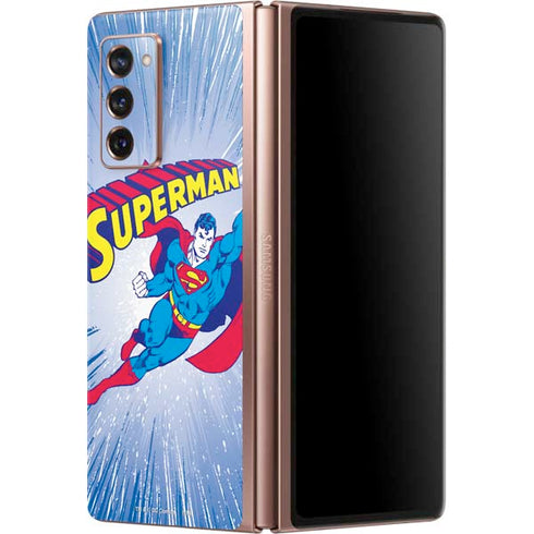 DC Comics Superman Vintage Action Pose Galaxy Z Fold2 5G Skin