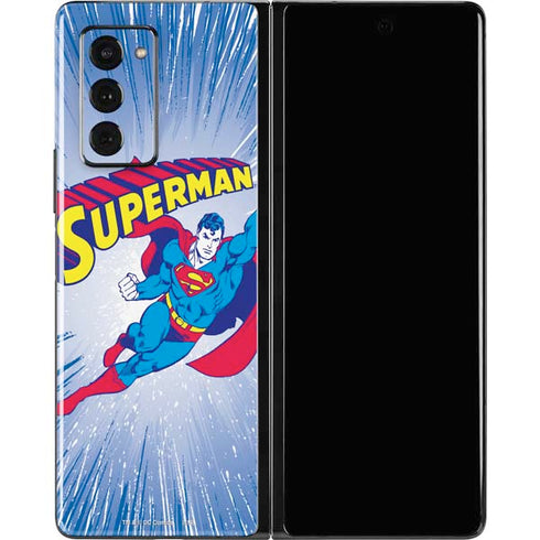 DC Comics Superman Vintage Action Pose Galaxy Z Fold2 5G Skin