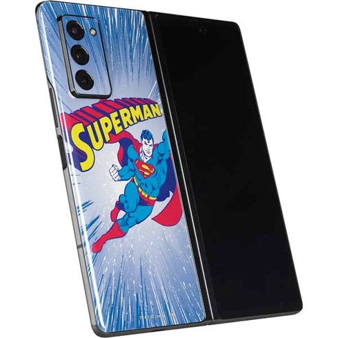 DC Comics Superman Vintage Action Pose Galaxy Z Fold2 5G Skin