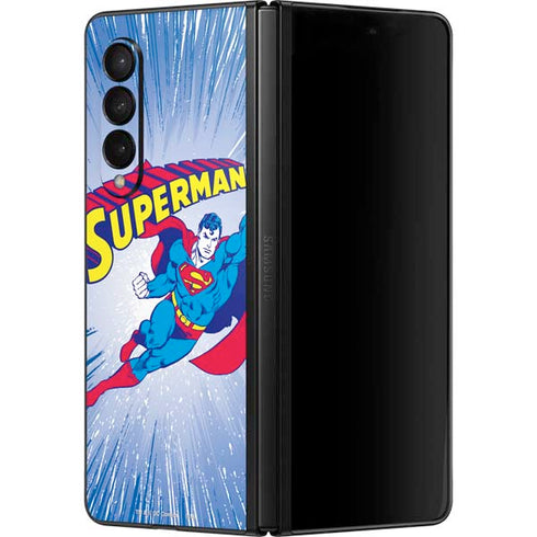 DC Comics Superman Vintage Action Pose Galaxy Z Fold3 5G Skin