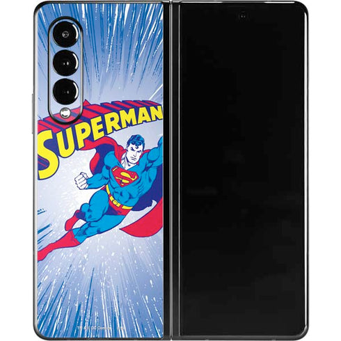 DC Comics Superman Vintage Action Pose Galaxy Z Fold3 5G Skin