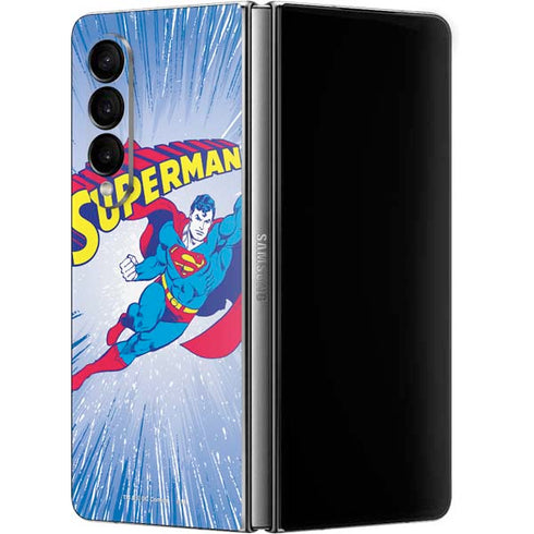 DC Comics Superman Vintage Action Pose Galaxy Z Fold4 5G Skin