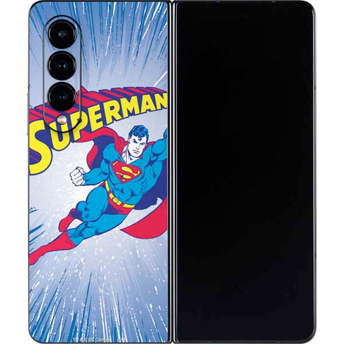 DC Comics Superman Vintage Action Pose Galaxy Z Fold4 5G Skin