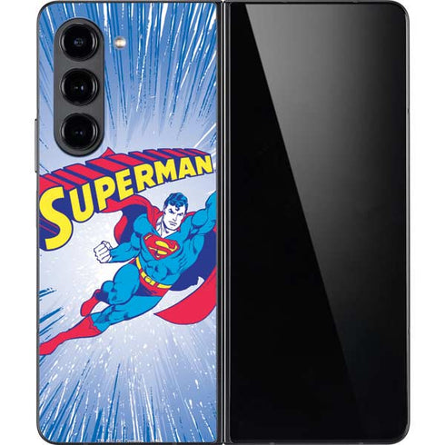 DC Comics Superman Vintage Action Pose Galaxy Z Fold5 5G Skin