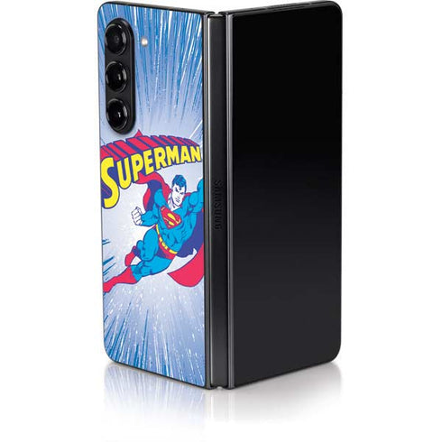 DC Comics Superman Vintage Action Pose Galaxy Z Fold5 5G Skin