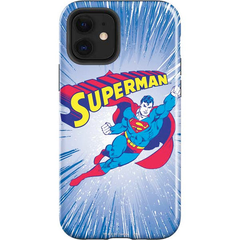 DC Comics Superman Vintage Action Pose iPhone 12 Impact Case