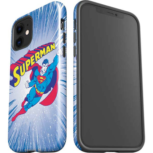 DC Comics Superman Vintage Action Pose iPhone 12 Impact Case