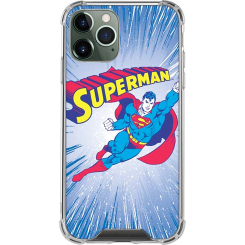 DC Comics Superman Vintage Action Pose iPhone 12 Pro Clear Case