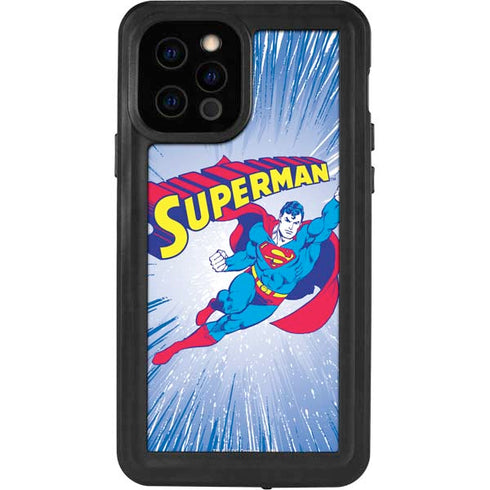 DC Comics Superman Vintage Action Pose iPhone 12 Pro Waterproof Case