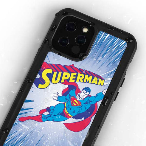 DC Comics Superman Vintage Action Pose iPhone 12 Pro Waterproof Case