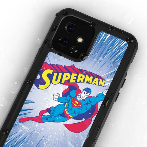 DC Comics Superman Vintage Action Pose iPhone 12 Waterproof Case