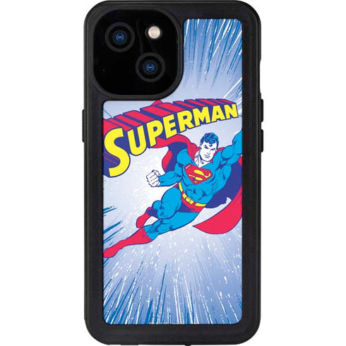 DC Comics Superman Vintage Action Pose iPhone 13 Mini Waterproof Case