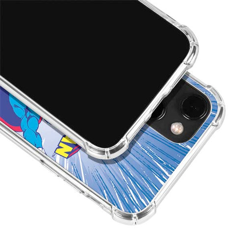 DC Comics Superman Vintage Action Pose iPhone 14 Plus Clear Case