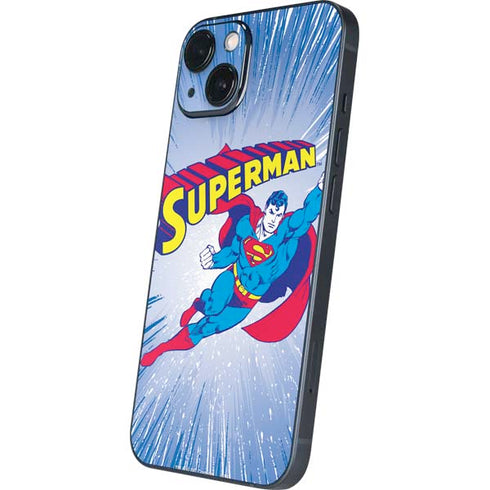 DC Comics Superman Vintage Action Pose iPhone 15 Plus Skin