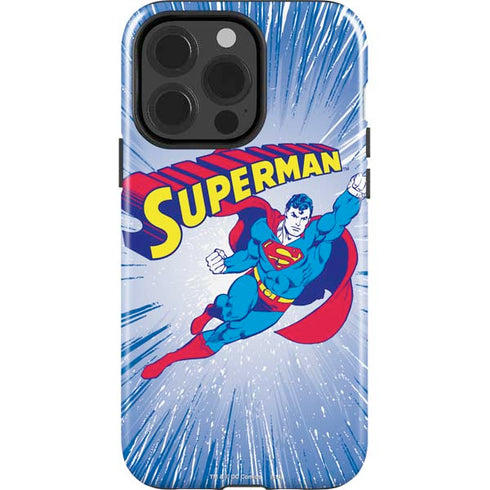 DC Comics Superman Vintage Action Pose iPhone 14 Pro Impact Case