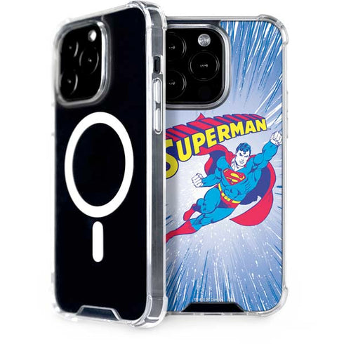 DC Comics Superman Vintage Action Pose iPhone 15 Pro MagSafe Case