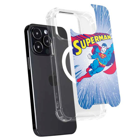 DC Comics Superman Vintage Action Pose iPhone 15 Pro MagSafe Case