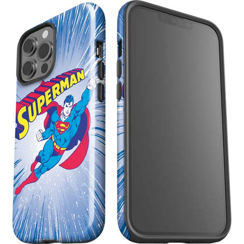 DC Comics Superman Vintage Action Pose iPhone 15 Pro Max Impact Case