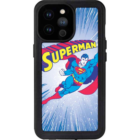 DC Comics Superman Vintage Action Pose iPhone 14 Pro Max Waterproof Case