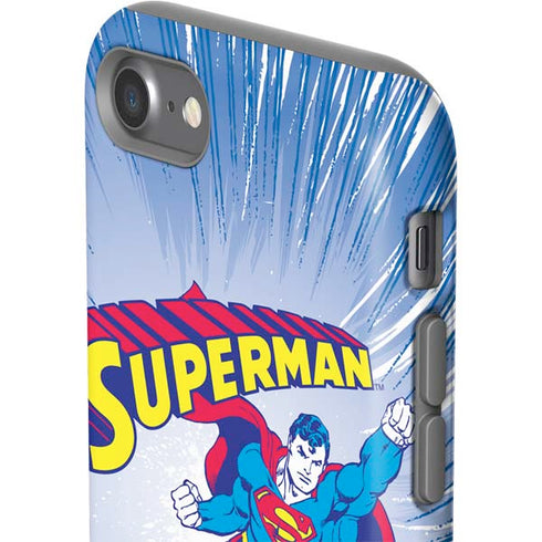 DC Comics Superman Vintage Action Pose iPhone SE (2nd & 3rd Gen) Pro Case