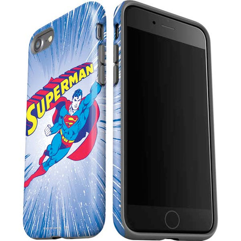 DC Comics Superman Vintage Action Pose iPhone SE (2nd & 3rd Gen) Pro Case