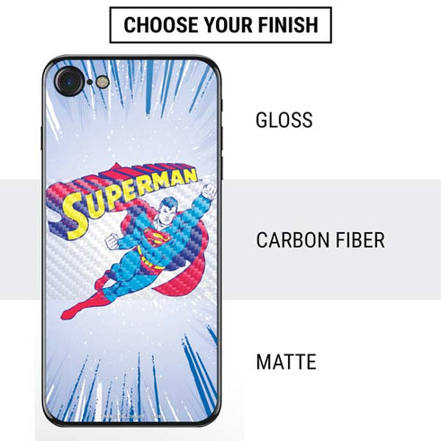 DC Comics Superman Vintage Action Pose iPhone SE (2nd & 3rd Gen) Skin