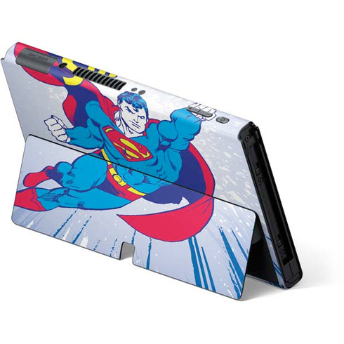 DC Comics Superman Vintage Action Pose Nintendo Switch OLED (2021) Skin
