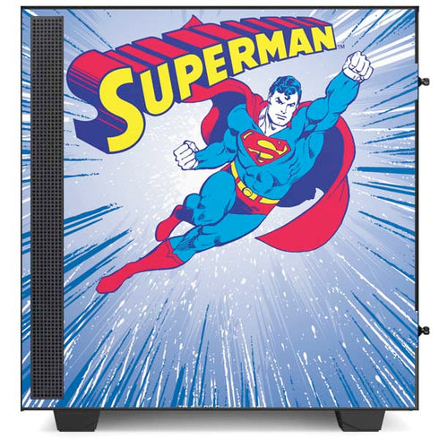 DC Comics Superman Vintage Action Pose NZXT H510 Compact ATX Mid-Tower Case Skin
