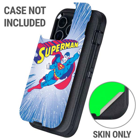 DC Comics Superman Vintage Action Pose Otterbox Defender iPhone Skin