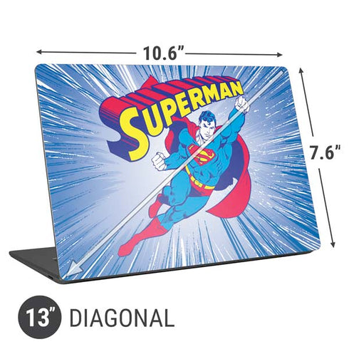 DC Comics Superman Vintage Action Pose Universal Laptop 13in (10.6 x 7.6in) Skin