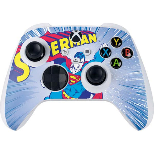 DC Comics Superman Vintage Action Pose Xbox Series S Controller Skin
