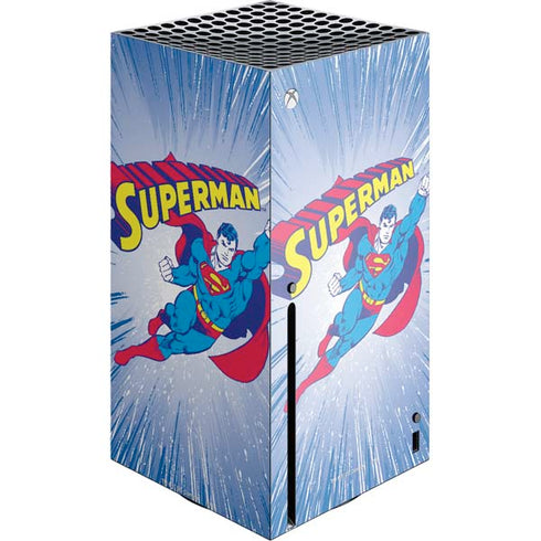 DC Comics Superman Vintage Action Pose Xbox Series X Console Skin