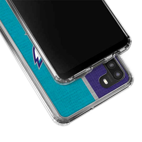 NBA Charlotte Hornets Canvas Galaxy A21 Clear Case