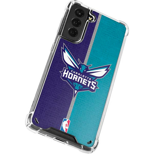 NBA Charlotte Hornets Canvas Galaxy S21 5G Clear Case