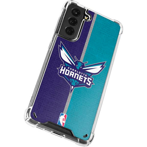 NBA Charlotte Hornets Canvas Galaxy S21 Plus 5G Clear Case