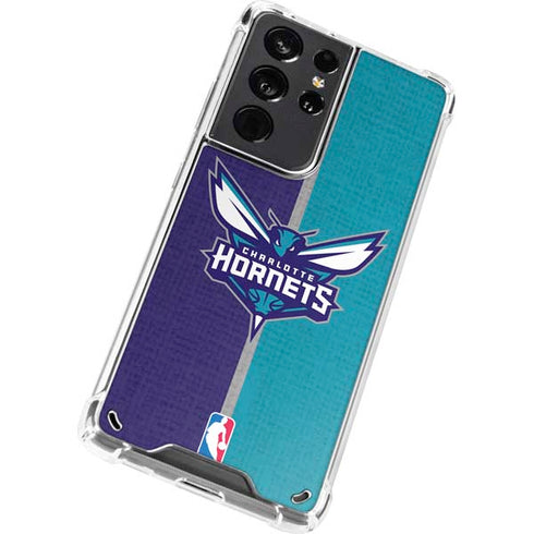 NBA Charlotte Hornets Canvas Galaxy S21 Ultra 5G Clear Case