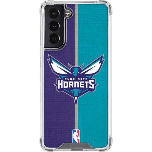 NBA Charlotte Hornets Canvas Galaxy S22 Clear Case