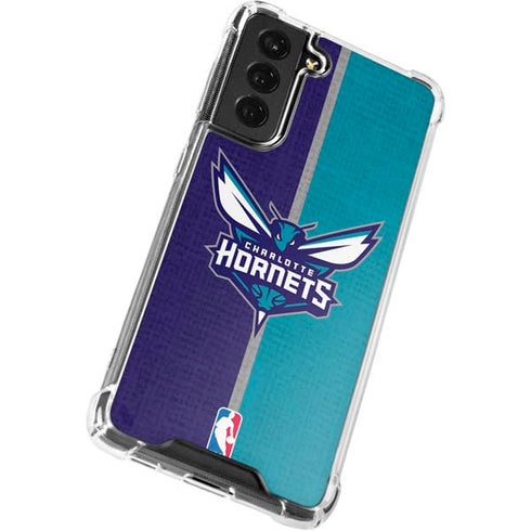 NBA Charlotte Hornets Canvas Galaxy S22 Plus Clear Case
