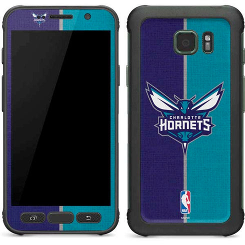 NBA Charlotte Hornets Canvas Galaxy S7 Active Skin