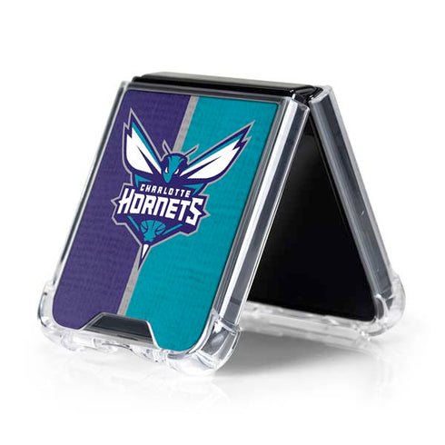 NBA Charlotte Hornets Canvas Galaxy Z Flip5 5G Clear Case