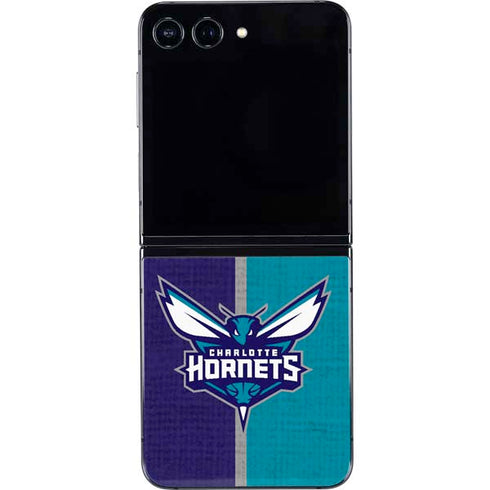 NBA Charlotte Hornets Canvas Galaxy Z Flip5 5G Skin