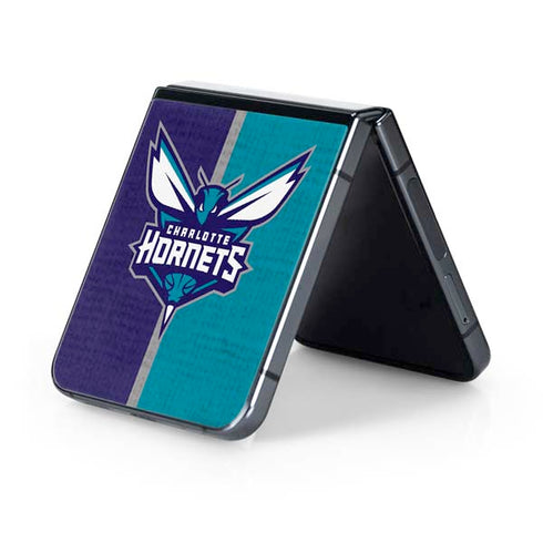 NBA Charlotte Hornets Canvas Galaxy Z Flip5 5G Skin