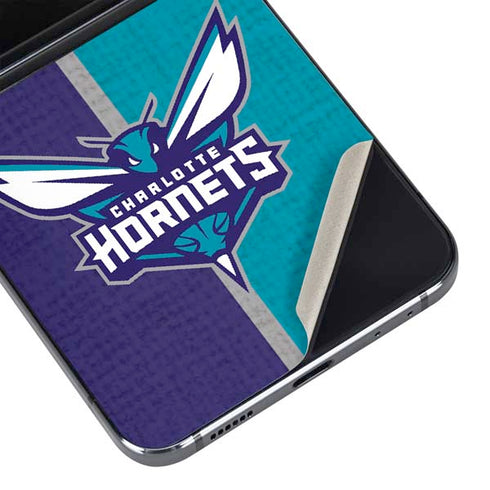 NBA Charlotte Hornets Canvas Galaxy Z Flip5 5G Skin