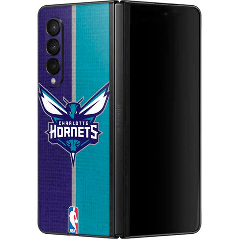 NBA Charlotte Hornets Canvas Galaxy Z Fold3 5G Skin