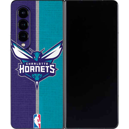NBA Charlotte Hornets Canvas Galaxy Z Fold4 5G Skin